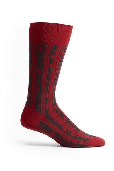 Ozone Red Bark Beetle Crew Sock