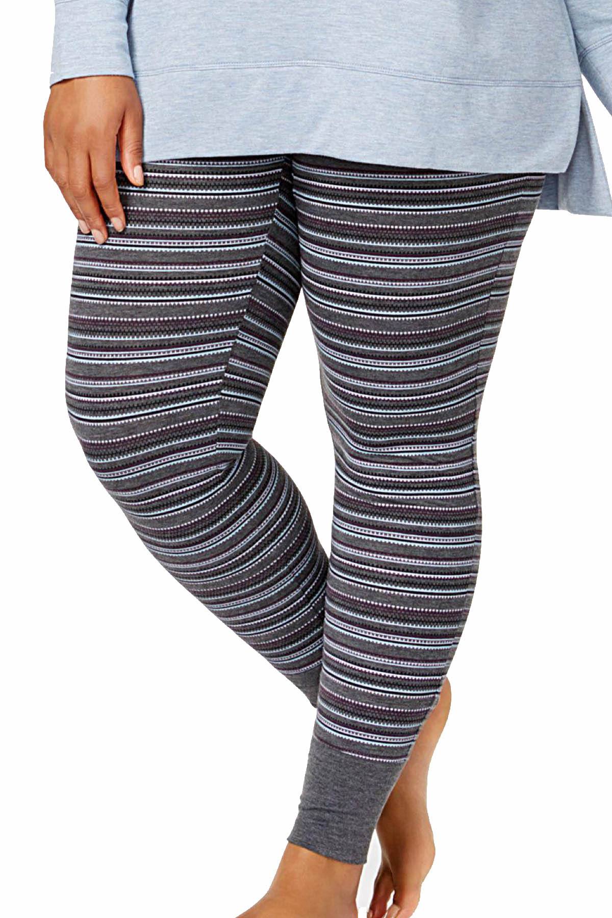 Alfani Intimates PLUS Multi-Stripe Printed Jogger Lounge Pant
