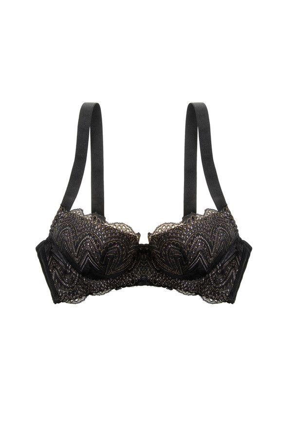 Ampere Black Chelsea Chevron Bra