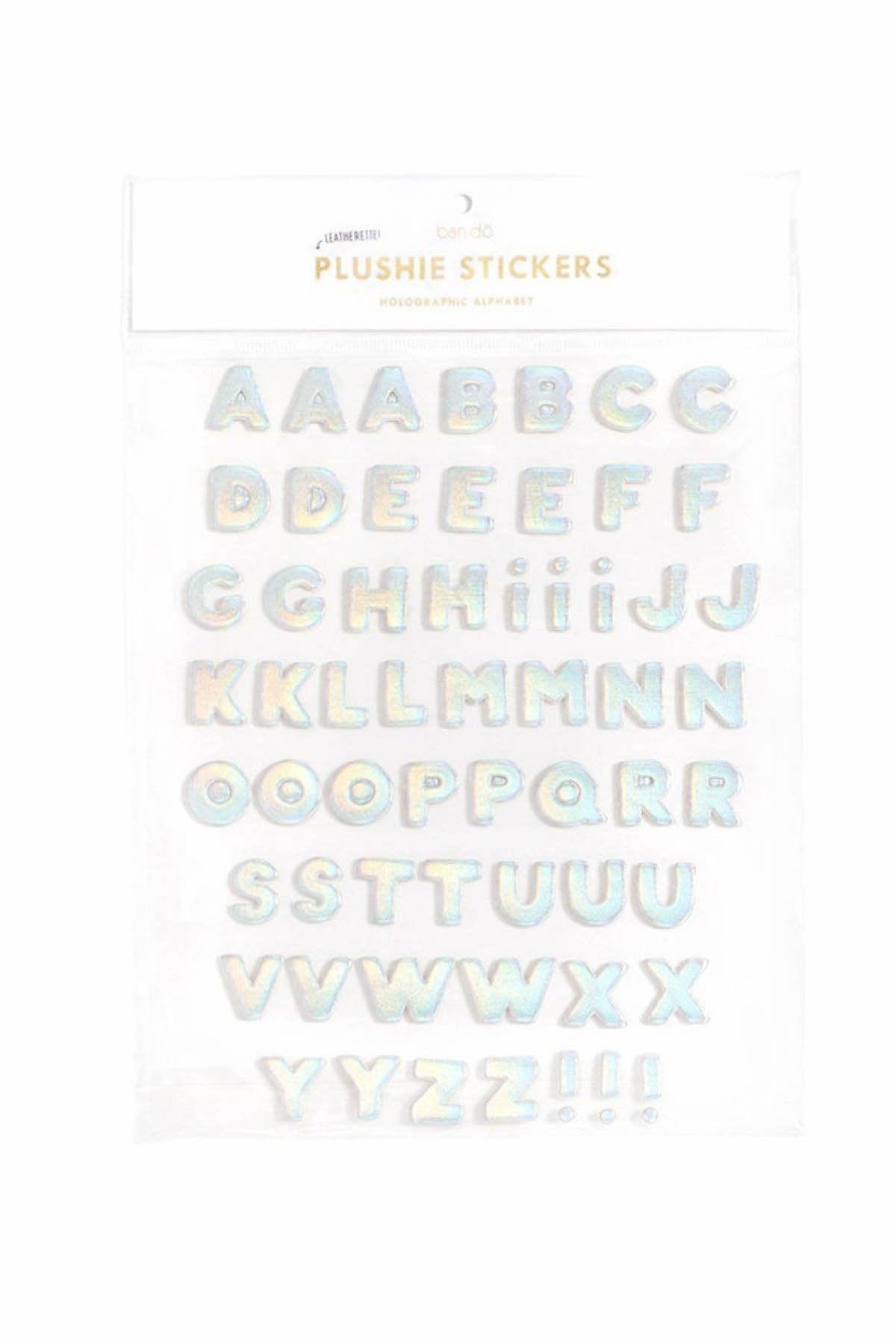 Ban.do Holographic Alphabet Leatherette Plushie Stickers