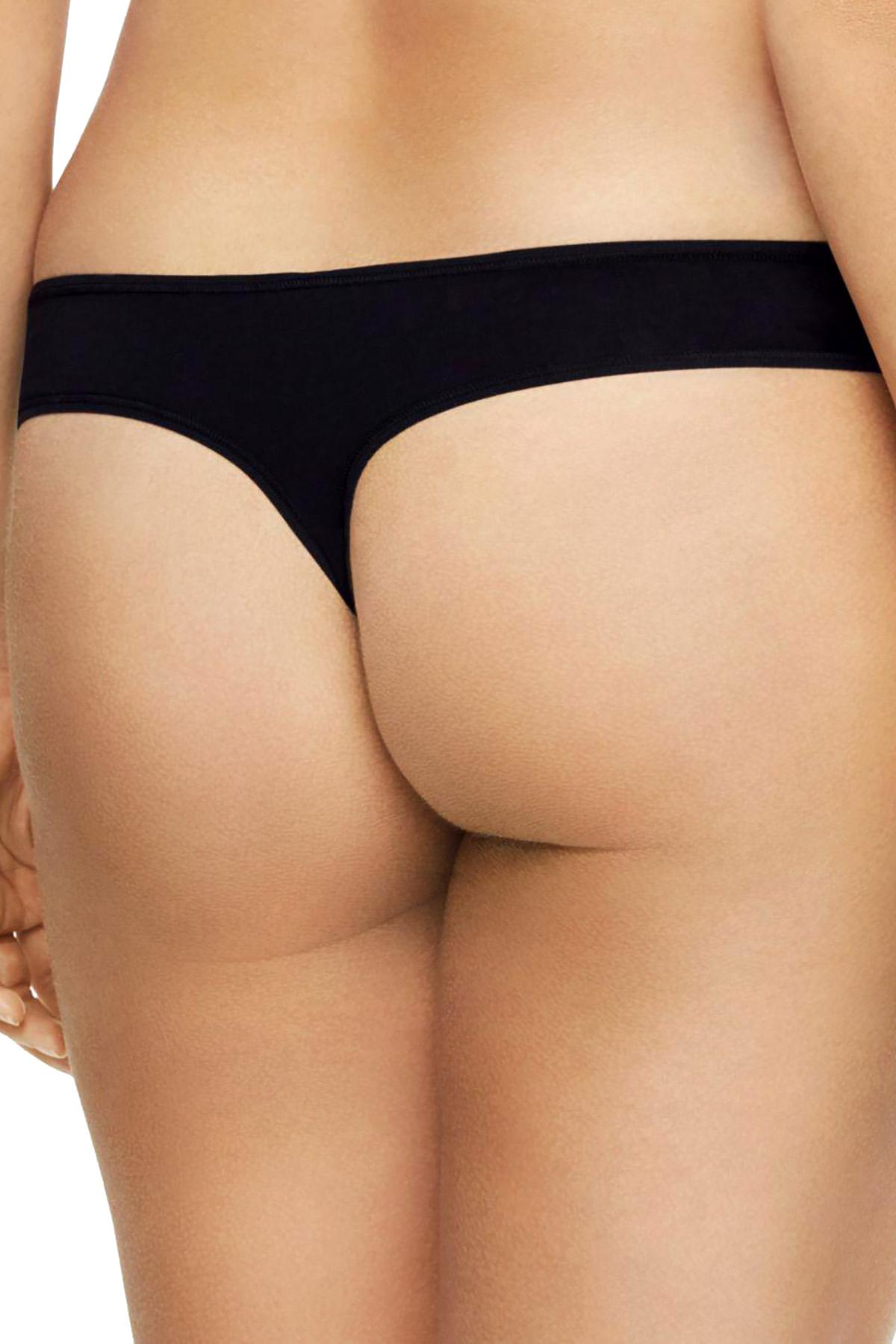 Calvin Klein PLUS Black Cotton Form Thong