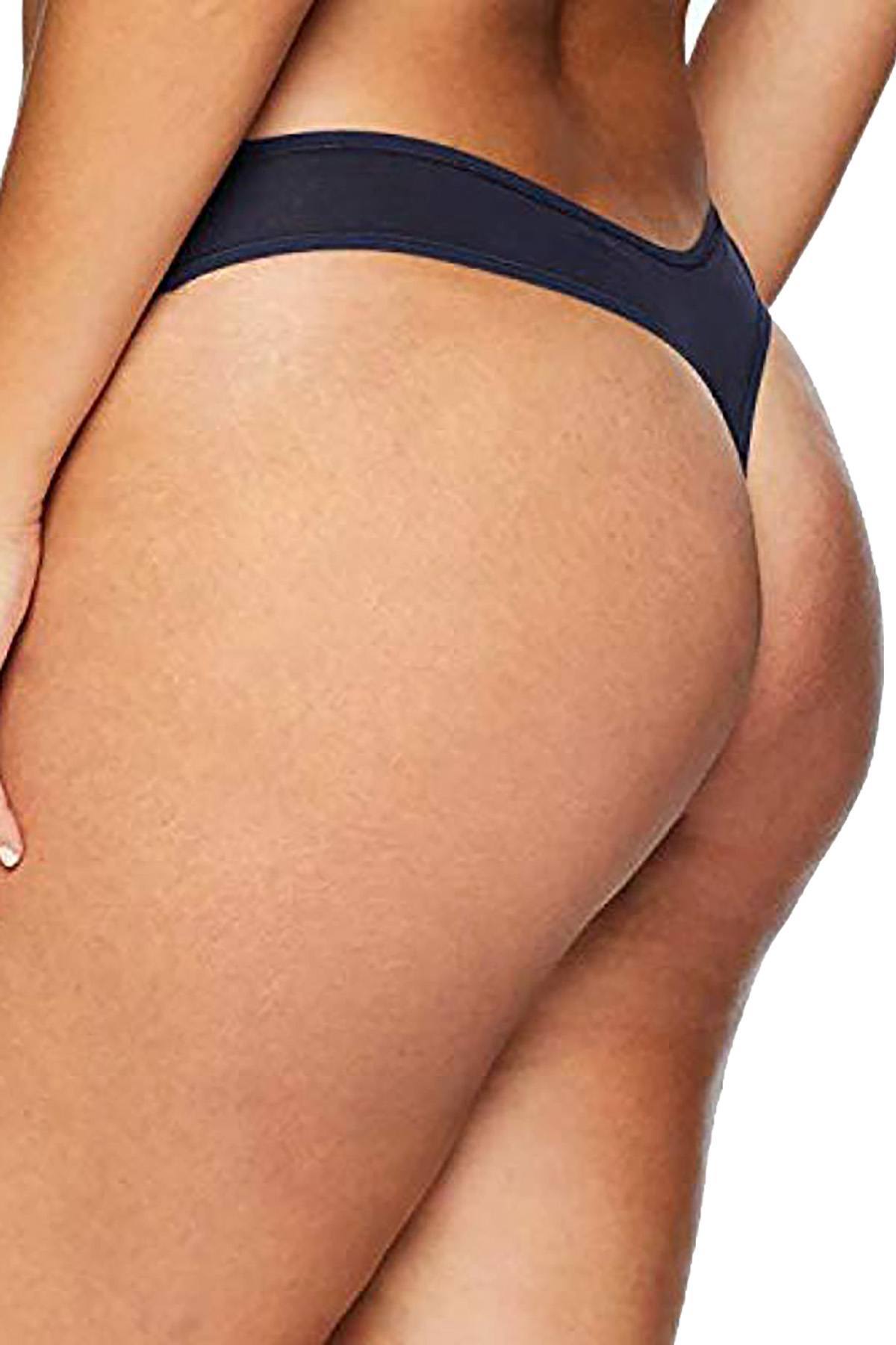 Calvin Klein PLUS Shoreline-Navy Cotton Form Thong