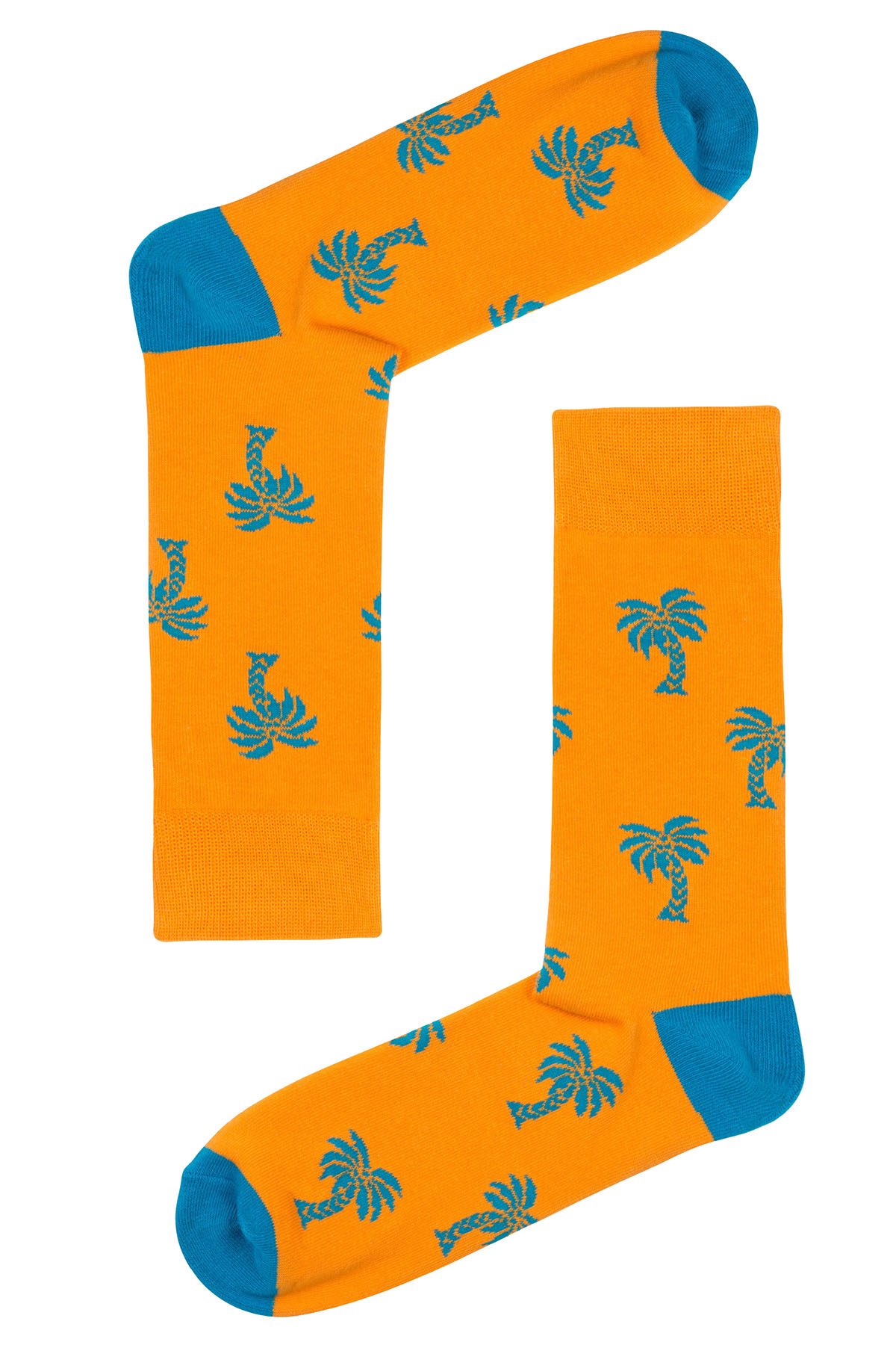 Drake & Hutch Orange/Teal 'Life's A Beach' Unisex Crew Socks
