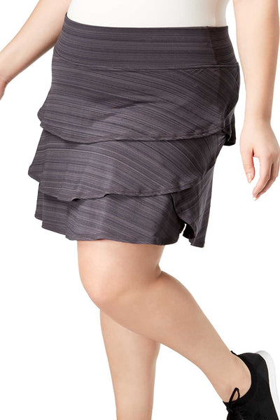 Ideology PLUS Deep Charcoal Flattering Ruffled Skort