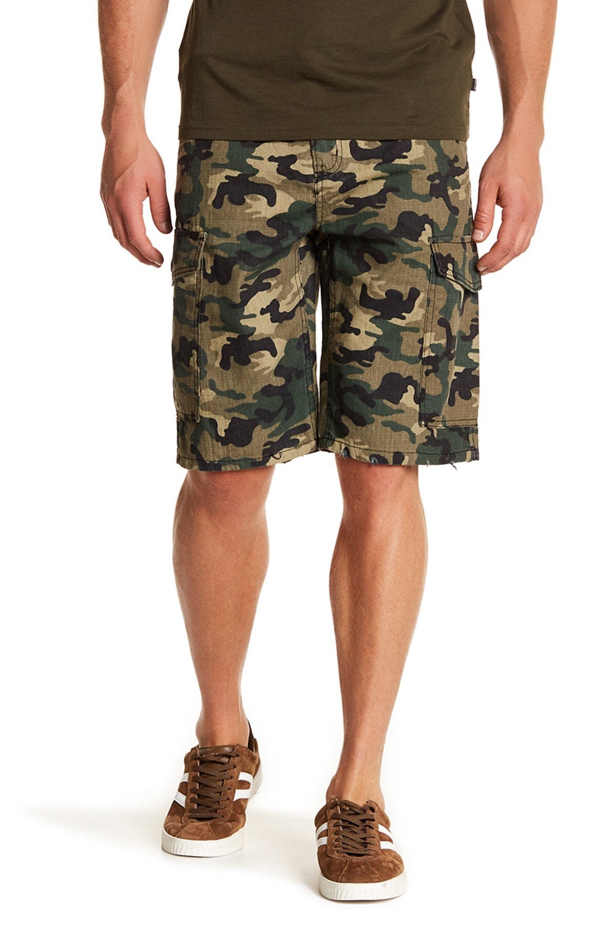 Jeffrey Banks Green Camo Cargo Short