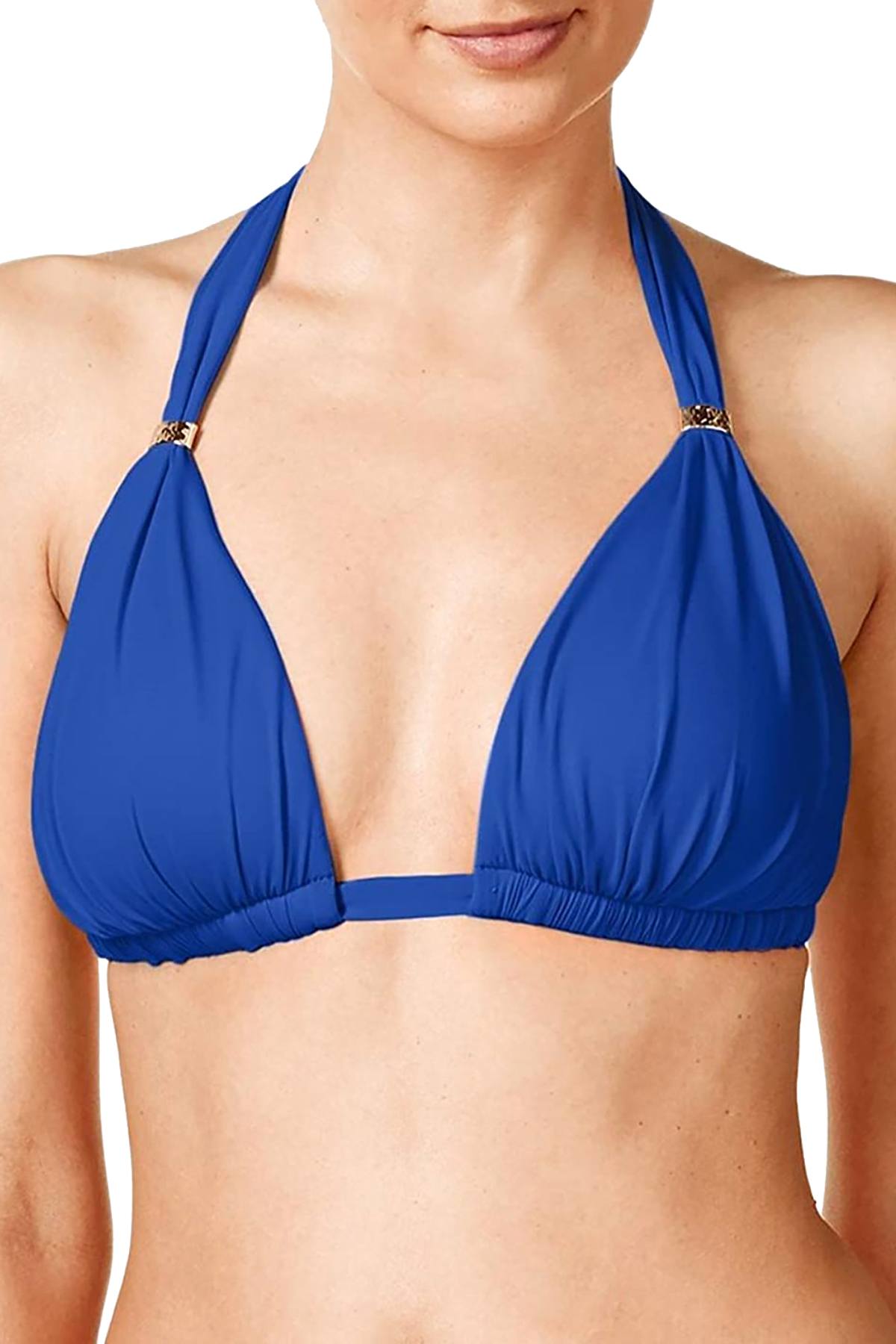 Lauren Ralph Lauren Capri-Blue Triangle Halter Bikini Top