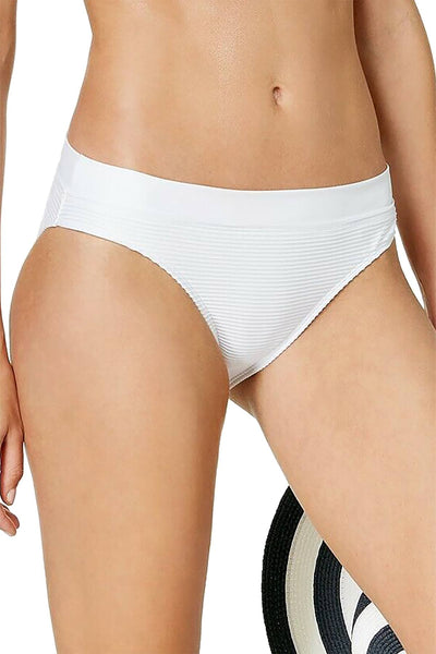 Lauren Ralph Lauren White Rib Knit Bikini Bottom