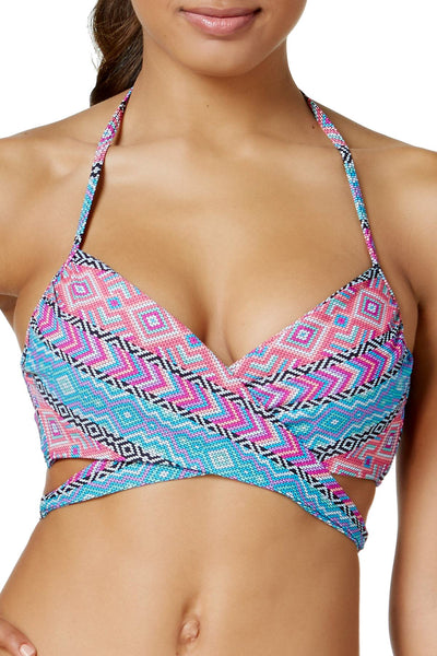 SUNDAZED Truly Tribal Simone Bra-Sized Underwire Wrap Bikini Top