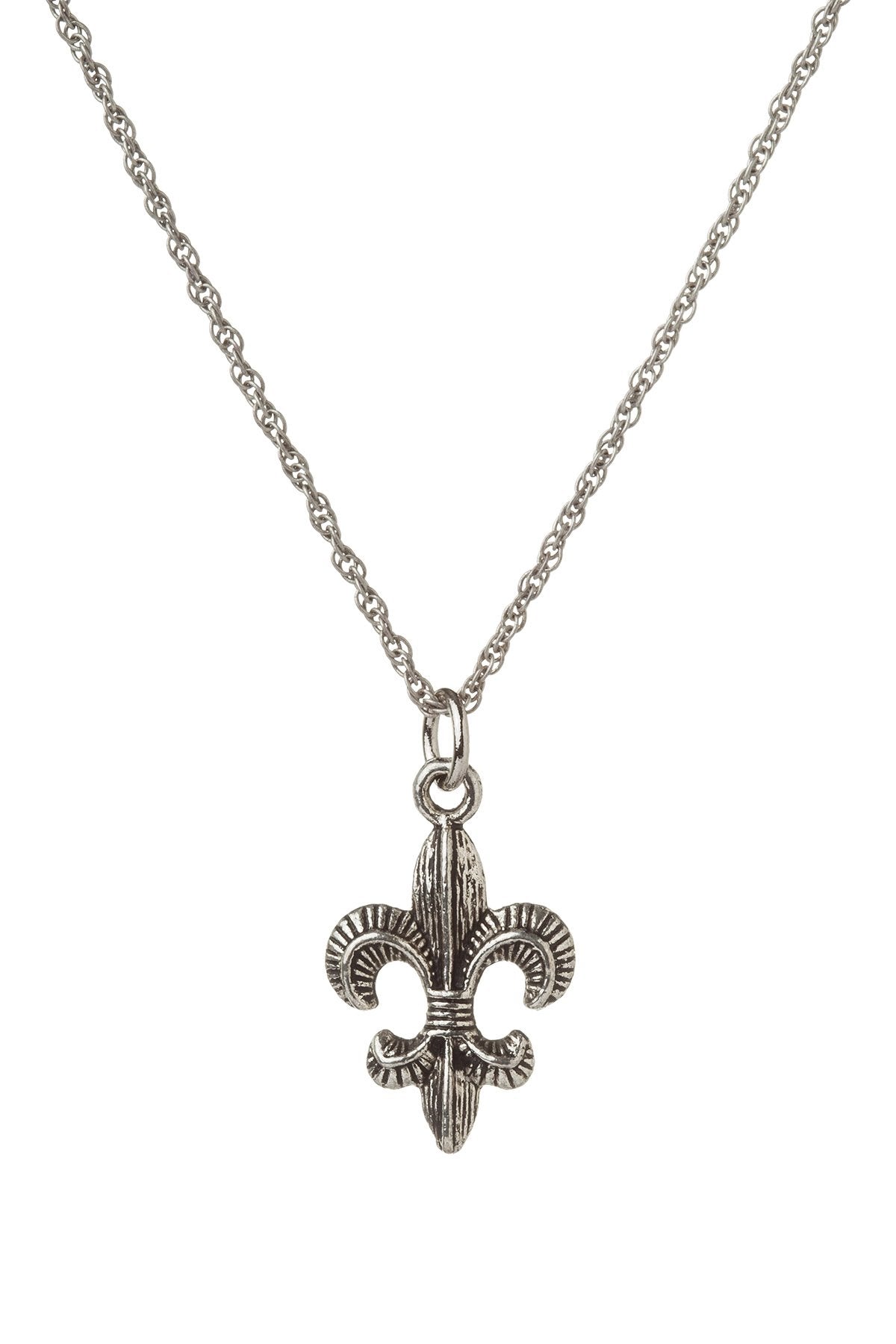 Rave Silver Fleur De Lis necklace